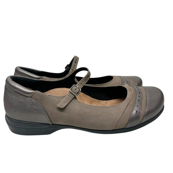 Abeo 24/7 Womens Slip Resistant Mary Jane Shoes Size 9 Leather & Synthetic Gray - Picture 2 of 8